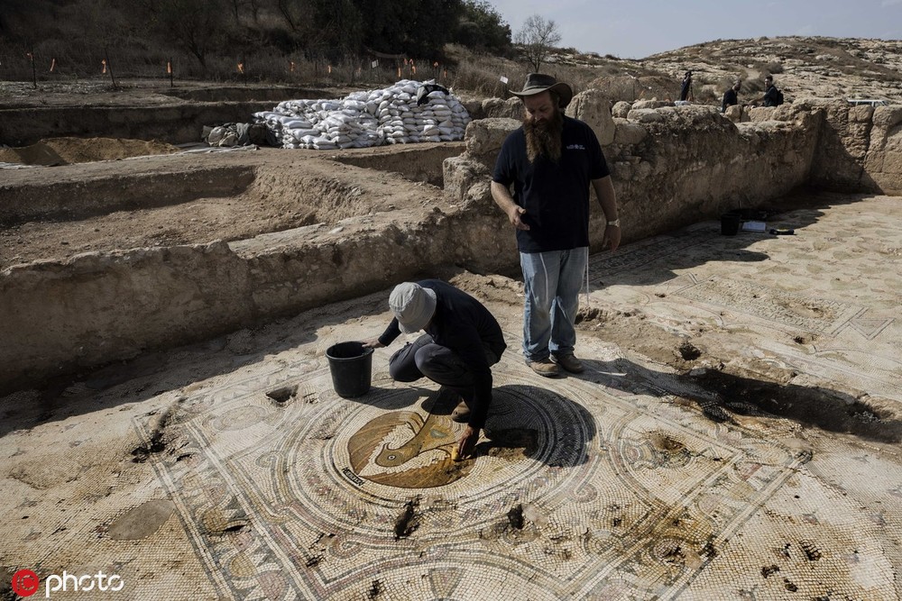 耶路撒冷发现1500年前教堂遗迹 精美拜占庭风格地砖保存完好