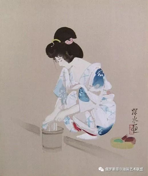 日本画家伊東深水绘画作品欣赏_手机搜狐网