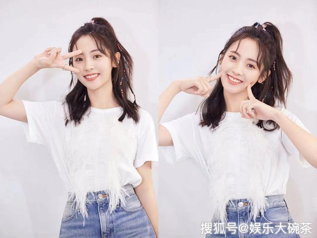 原创邢菲太有青春活力了一头编发造型清纯又可爱少女感十足
