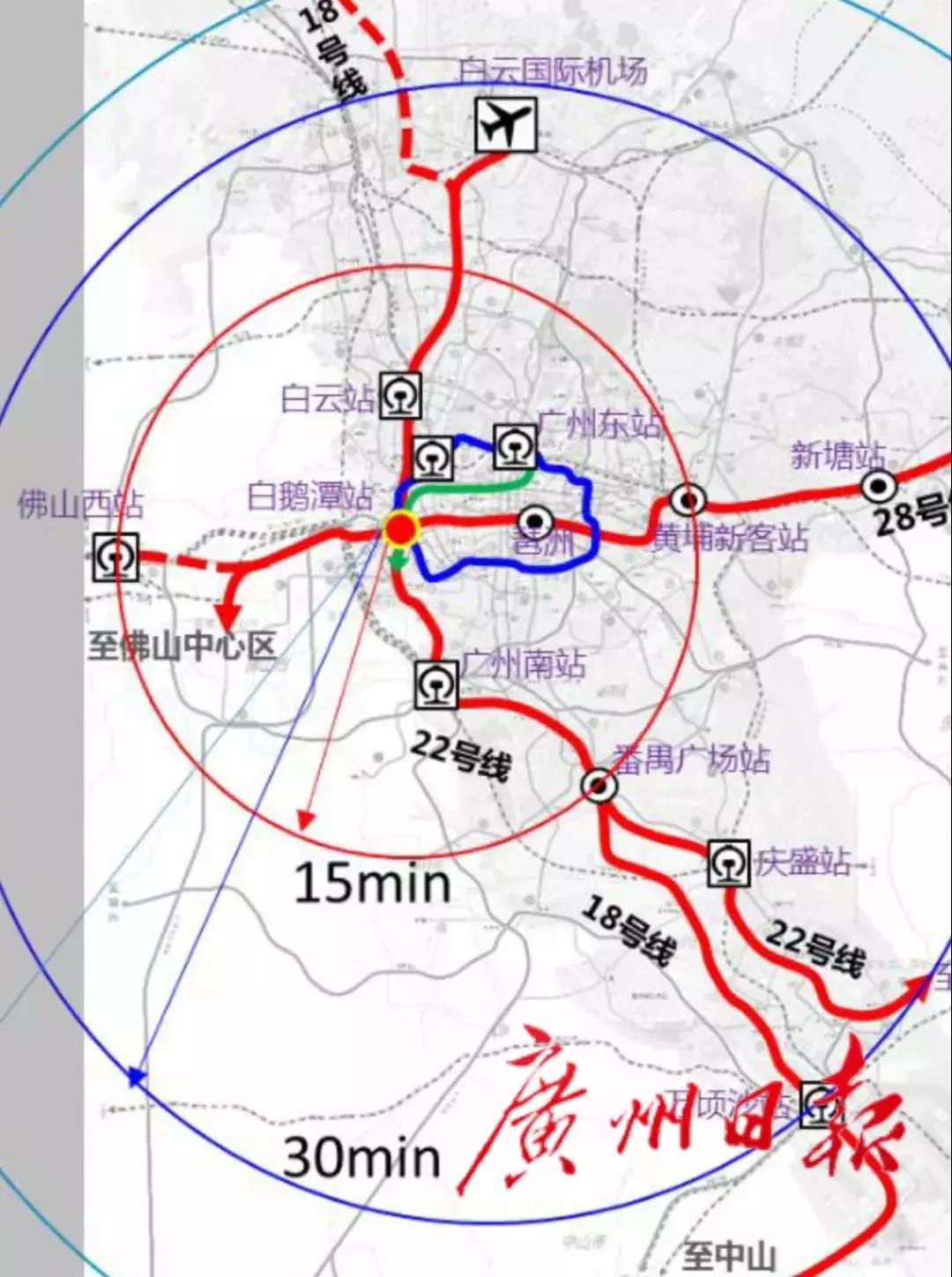 重磅地铁28号线已上报发改委审批增城将打造广州新cbd