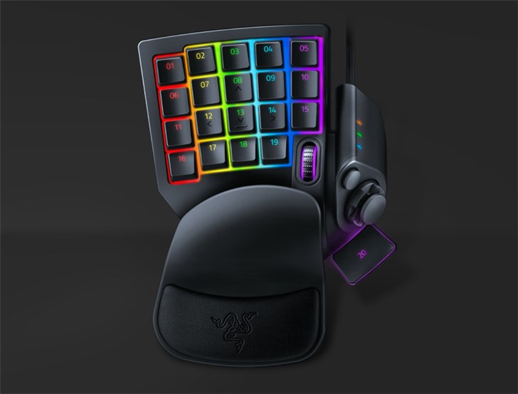 雷蛇推出塔洛斯魔蝎专业版单手键盘：模拟光轴+拇指方向键_设计