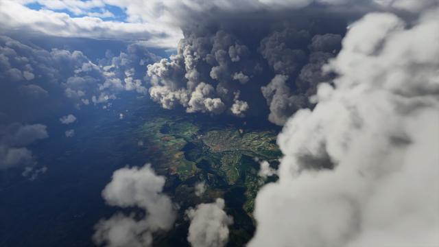 《微软飞行模拟》模拟地球大气层气象效果演示