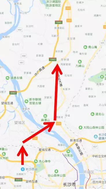 长岳城际长沙湘阴段线路走向大致为: 黄金(应该是高铁长沙西站),乌山