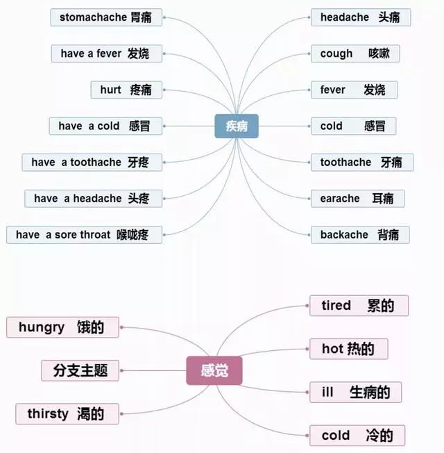 小学英语 | 思维导图,英语单词,句型梳理