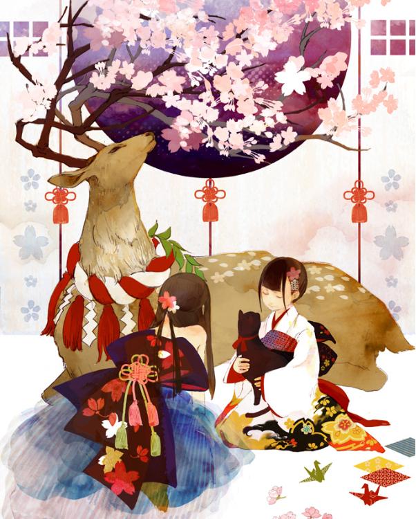 和风动漫小姐姐:秀丽端庄,花容月貌的美少女,对未来充满了希望!