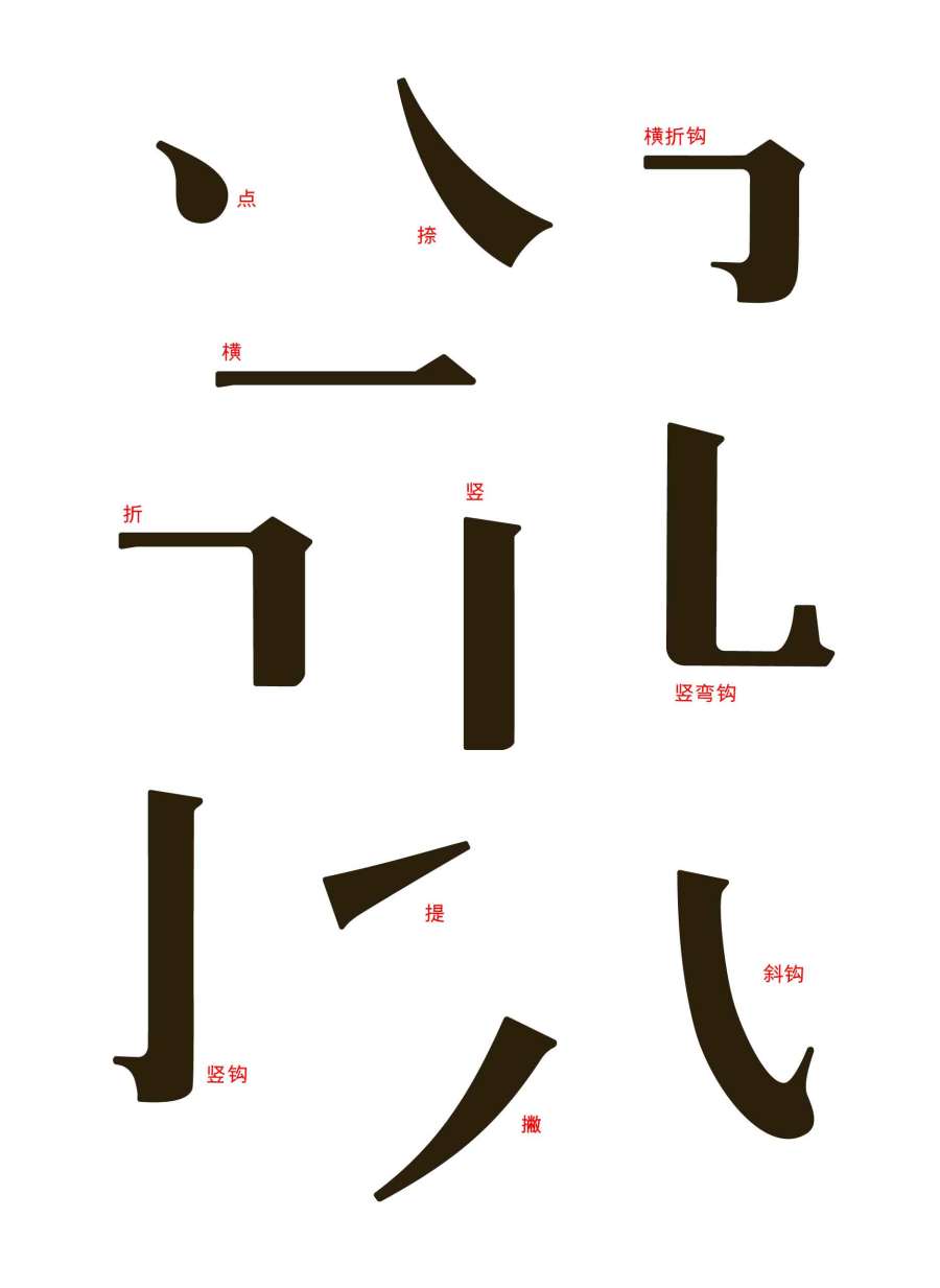 印品雅宋简一款既富有遒劲力量感又比传统宋体具有个性视觉化的字体