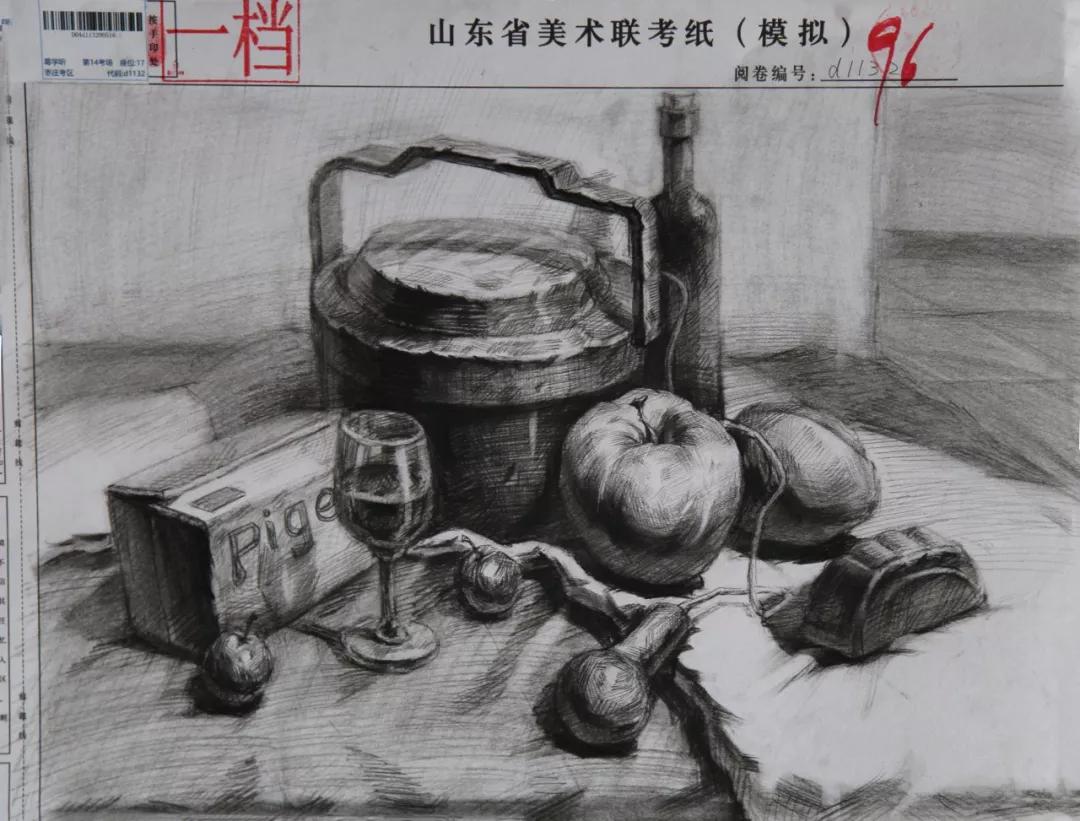 一起艺考资讯2020届山东省美术模拟联考高分卷赏析