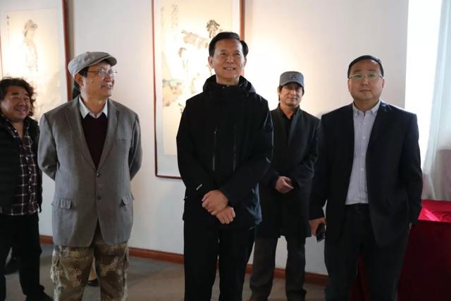 东营市中国画学会七人作品展在东营经开区文创园思创艺术馆开幕
