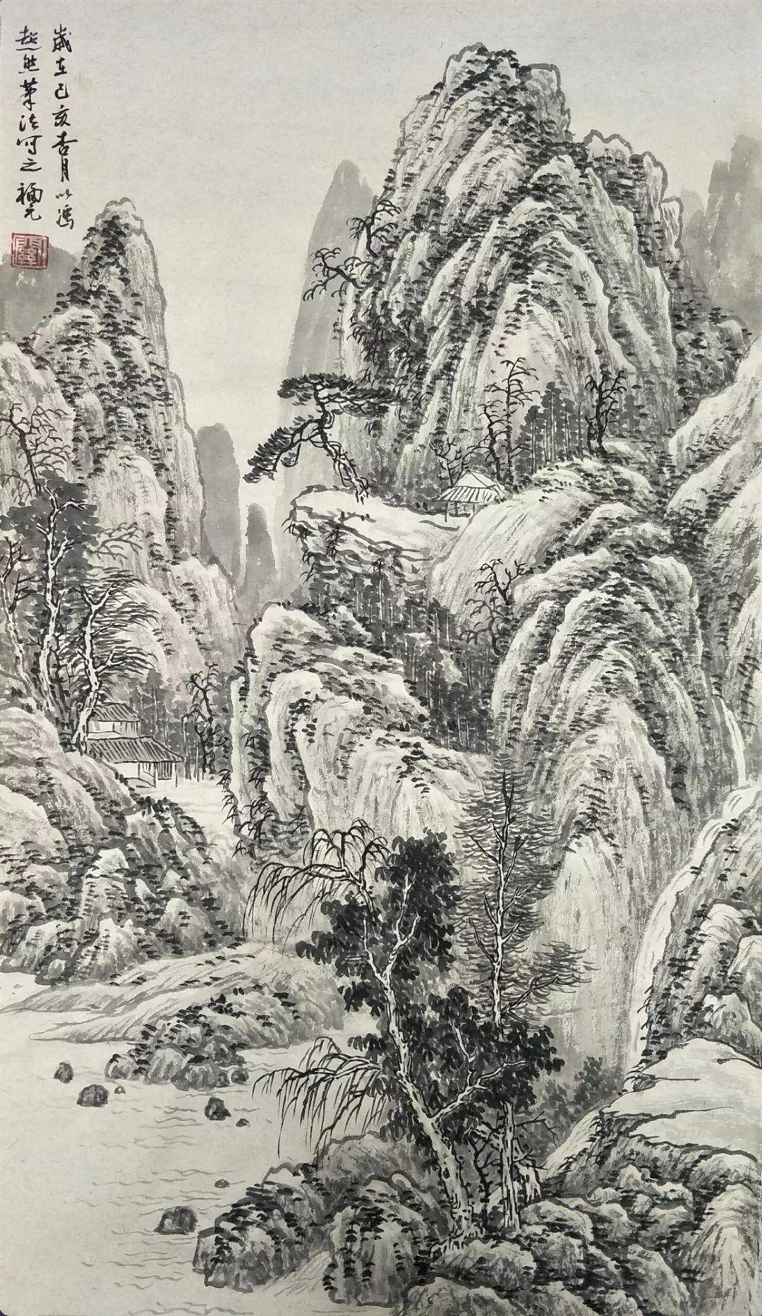 原创艺惠藏·关福元山水画意境高远,浑厚华滋,具有强烈的时代气息