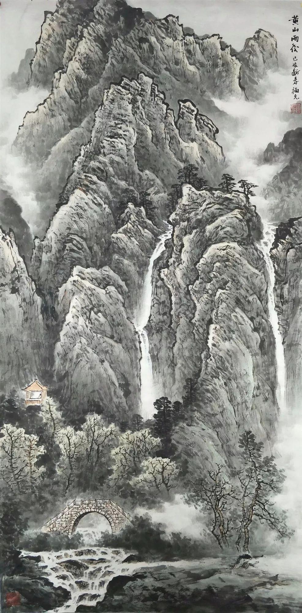 原创艺惠藏·关福元山水画意境高远,浑厚华滋,具有强烈的时代气息