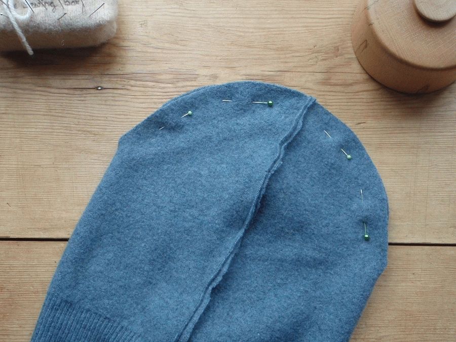 超简单针织包头帽的纸样和制作