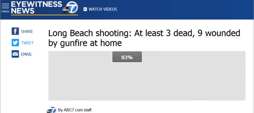 快讯！美国加州长滩一处住宅发生枪击案，至少3死9伤