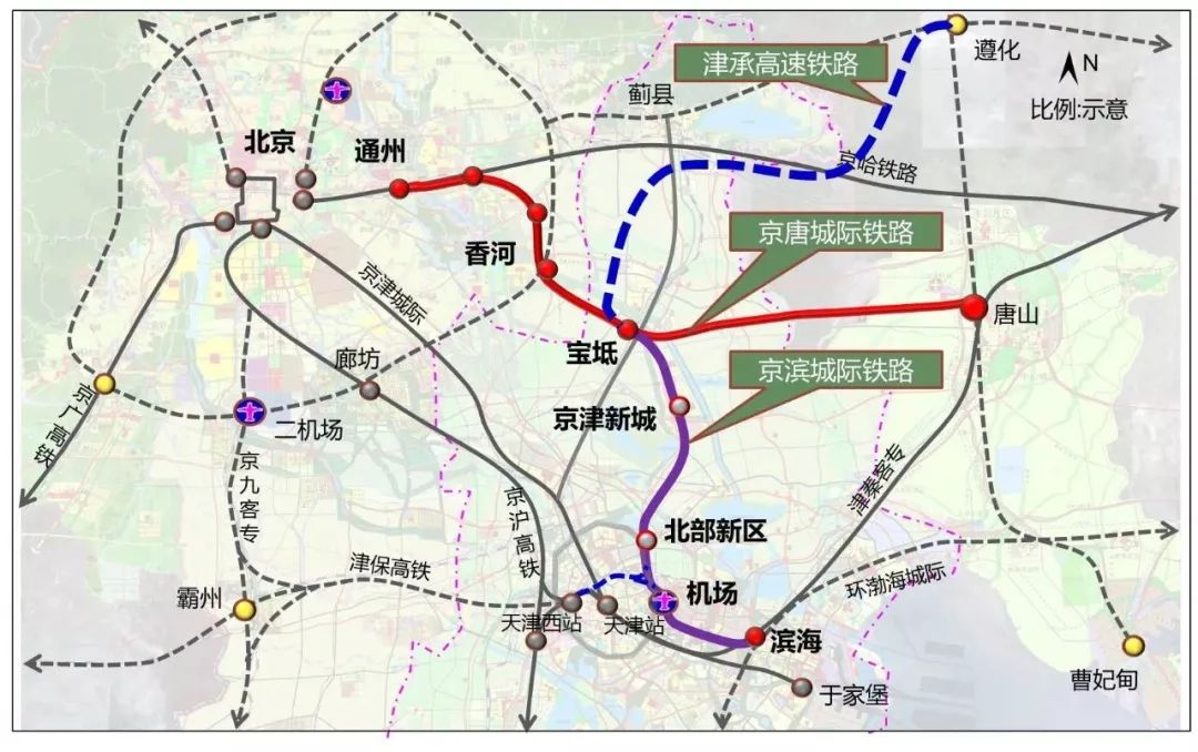 京唐,京滨城际建成通车后,宝坻直达北京城市副中心站仅需约18分钟,至