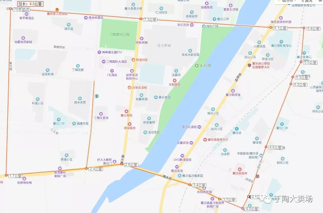 襄汾最全公交线路及站点公布附地图