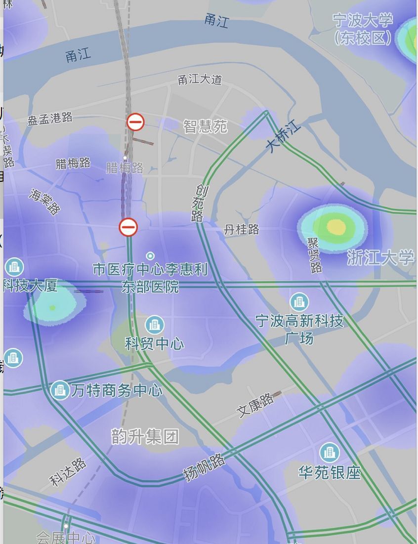 在宁波那个区域人流量比较多啊?小编通过热力图告诉你