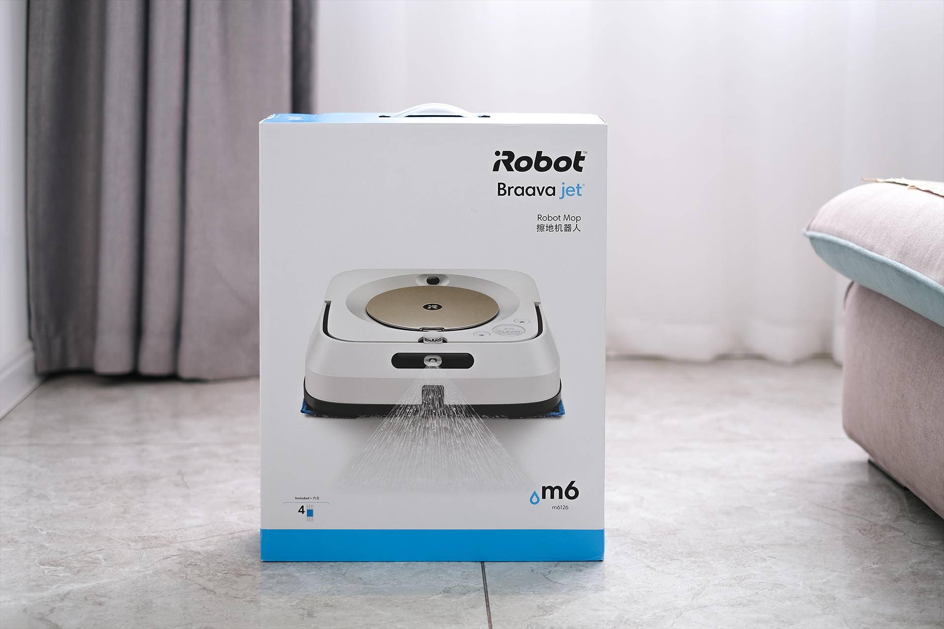 原创会喷水的拖地机,irobot braava jet m6妹子上手全过程抢先体验