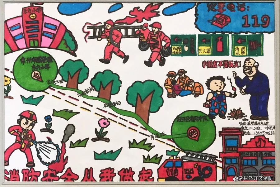 经开区地图绘画比赛 | "我身边的消防站"获奖名单新鲜出炉,有你吗?