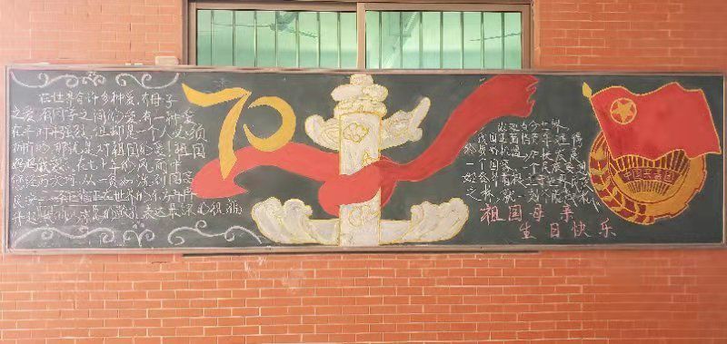 "庆祝70周年华诞"主题黑板报评比(附排名情况)