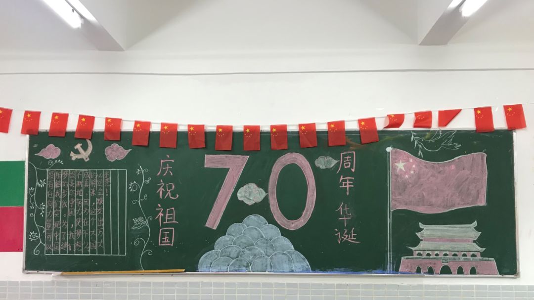 "庆祝70周年华诞"主题黑板报评比(附排名情况)