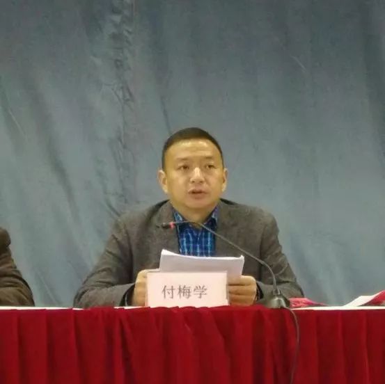 会议由镇党委副书记,镇长严德宁同志主持;镇党委书记付梅学出席会议并