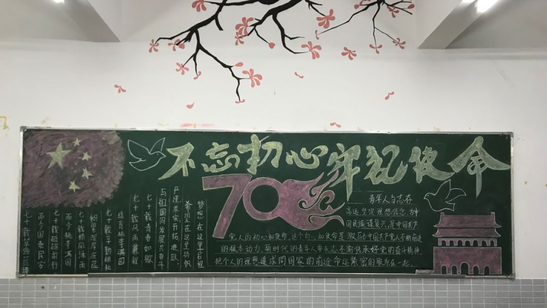 "庆祝70周年华诞"主题黑板报评比(附排名情况)