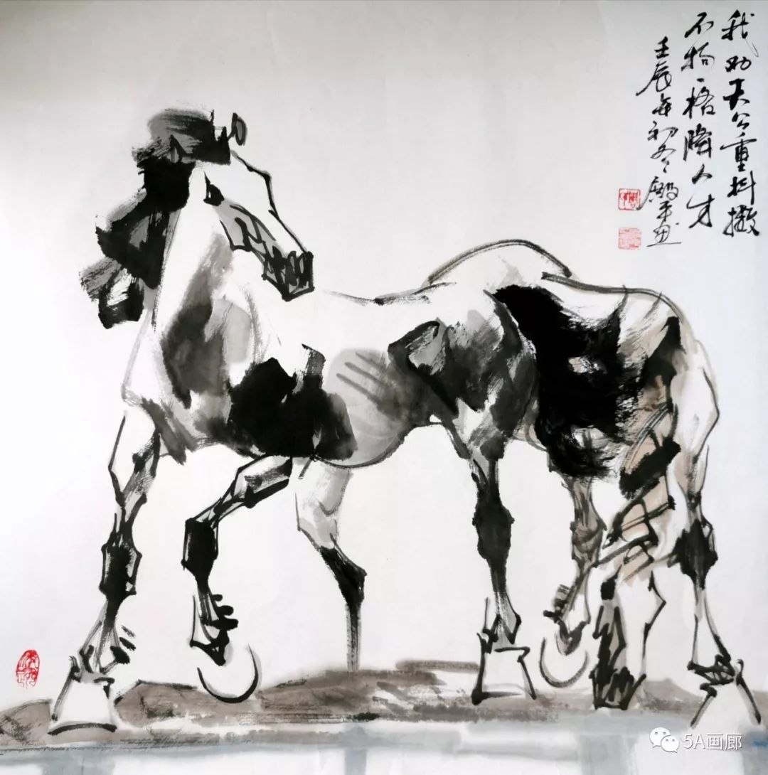 5a现场盛世丹青中国当代画马名家周殿平精品画展隆重开幕