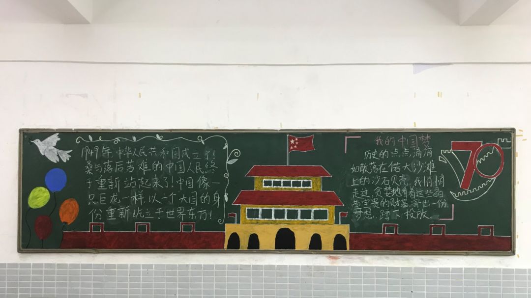"庆祝70周年华诞"主题黑板报评比(附排名情况)