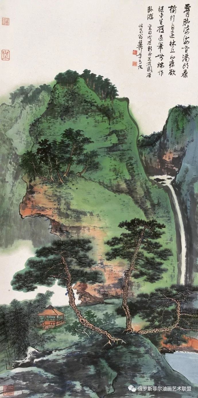 中国著名画家谢稚柳山水画作品欣赏