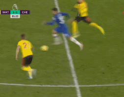 英超第11轮,切尔西2-1战胜沃特福德