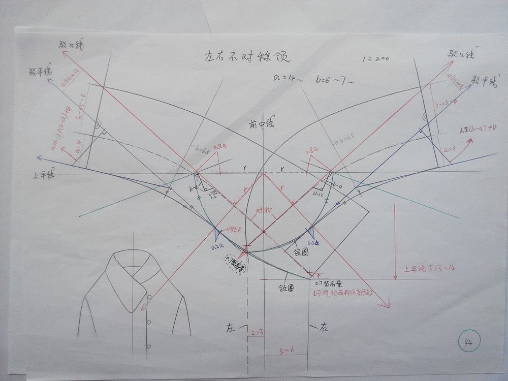 服装制作 | 87张高清领子制版笔记