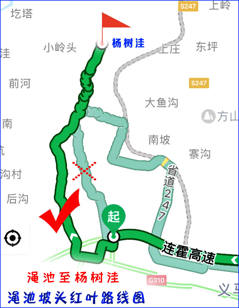 3,至坡头乡,可沿原路返回渑池县城,也可继续前行,经s247省道返回县城.