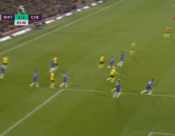 英超第11轮,切尔西2-1战胜沃特福德