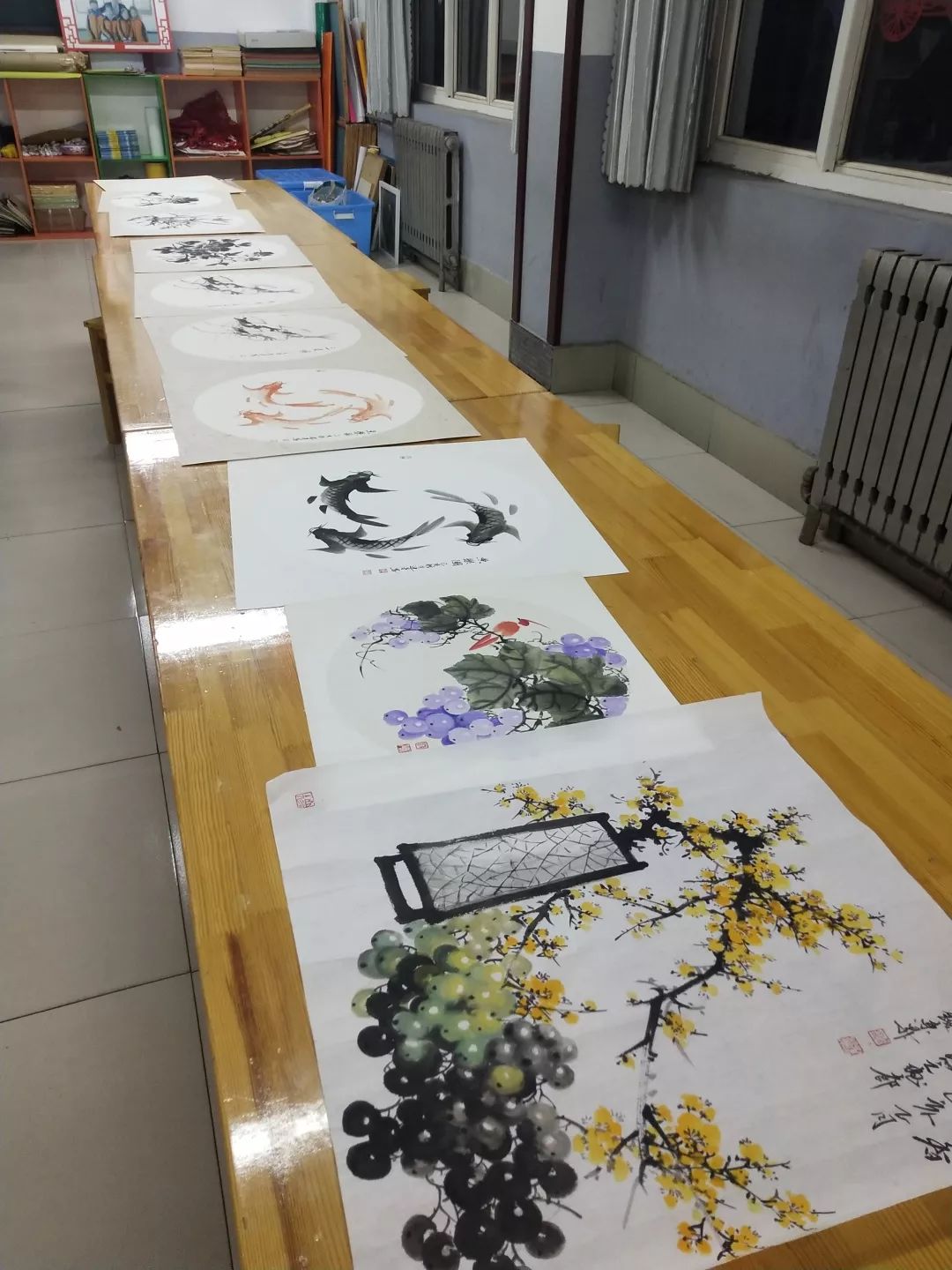 周村区实验学校组织书画名家进校园活动