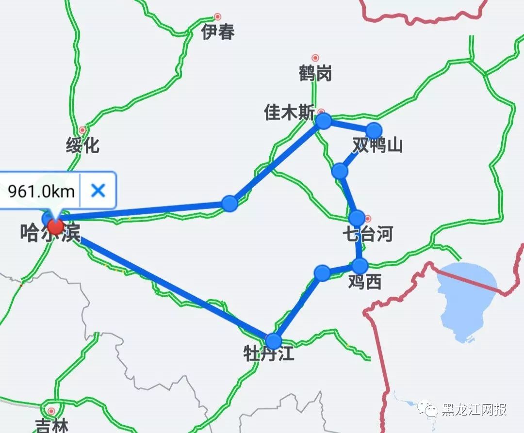 哈佳-牡佳-牡哈环线高铁线路图