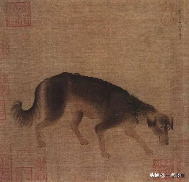 一起欣赏郎世宁、齐白石、黄胄等国画名家笔下的狗_中国