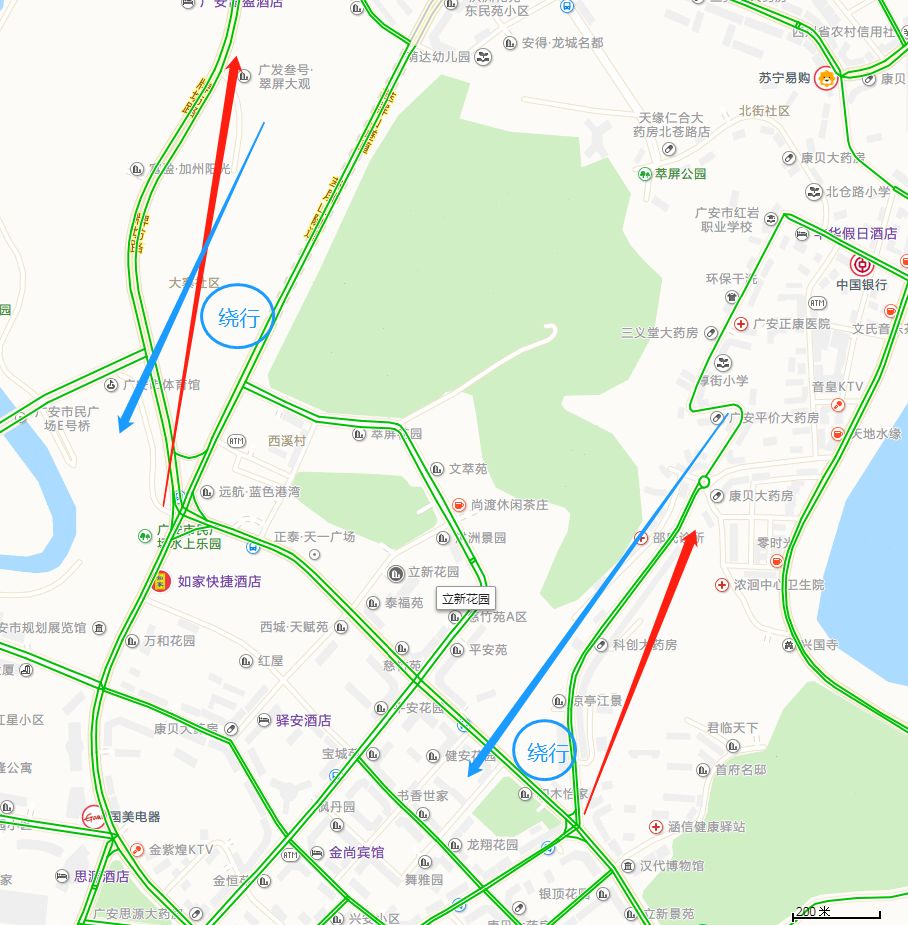 翠屏山隧道因施工封闭单侧隧道,预计10日晚恢复双向通行