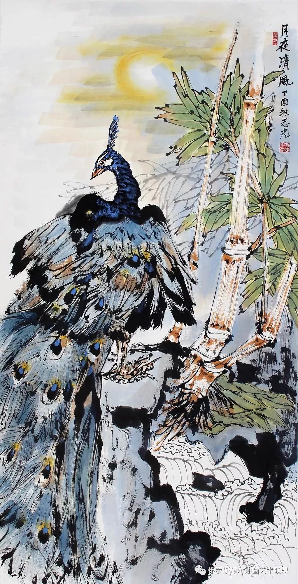 中国当代花鸟巨匠著名画家冯志光绘画精品欣赏