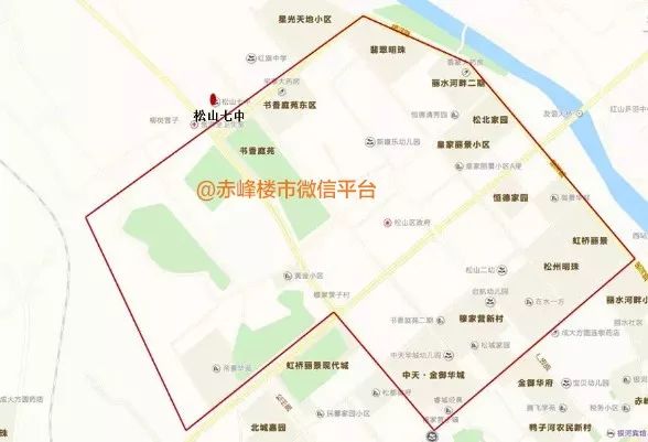 赤峰松山区最精细学区地图出炉,哪些小区能进公立学校?