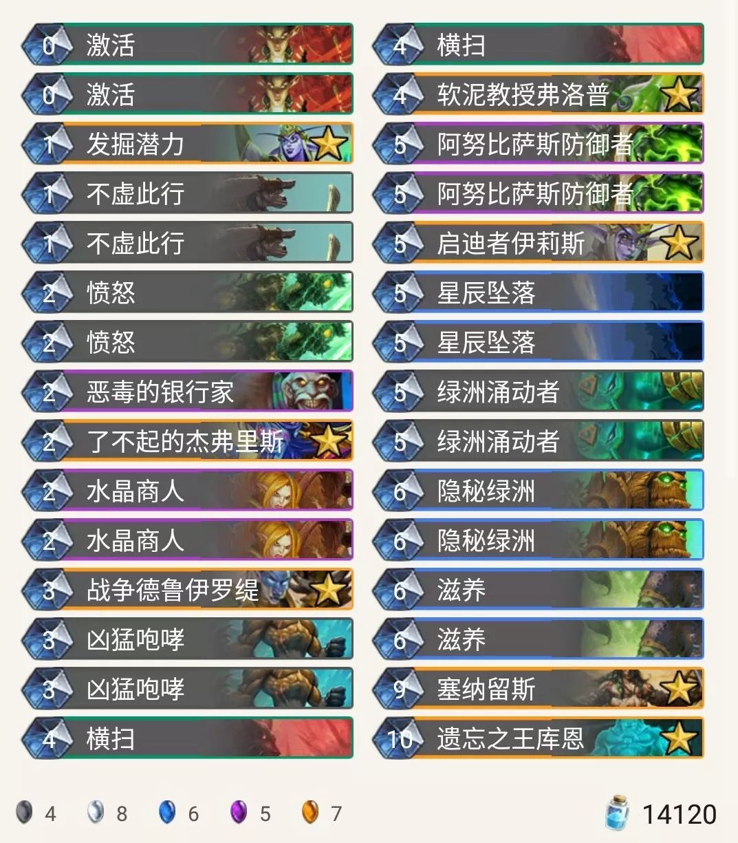 外服卡组推荐:元气骑\/任务德\/狂野心火暗牧\/狂野