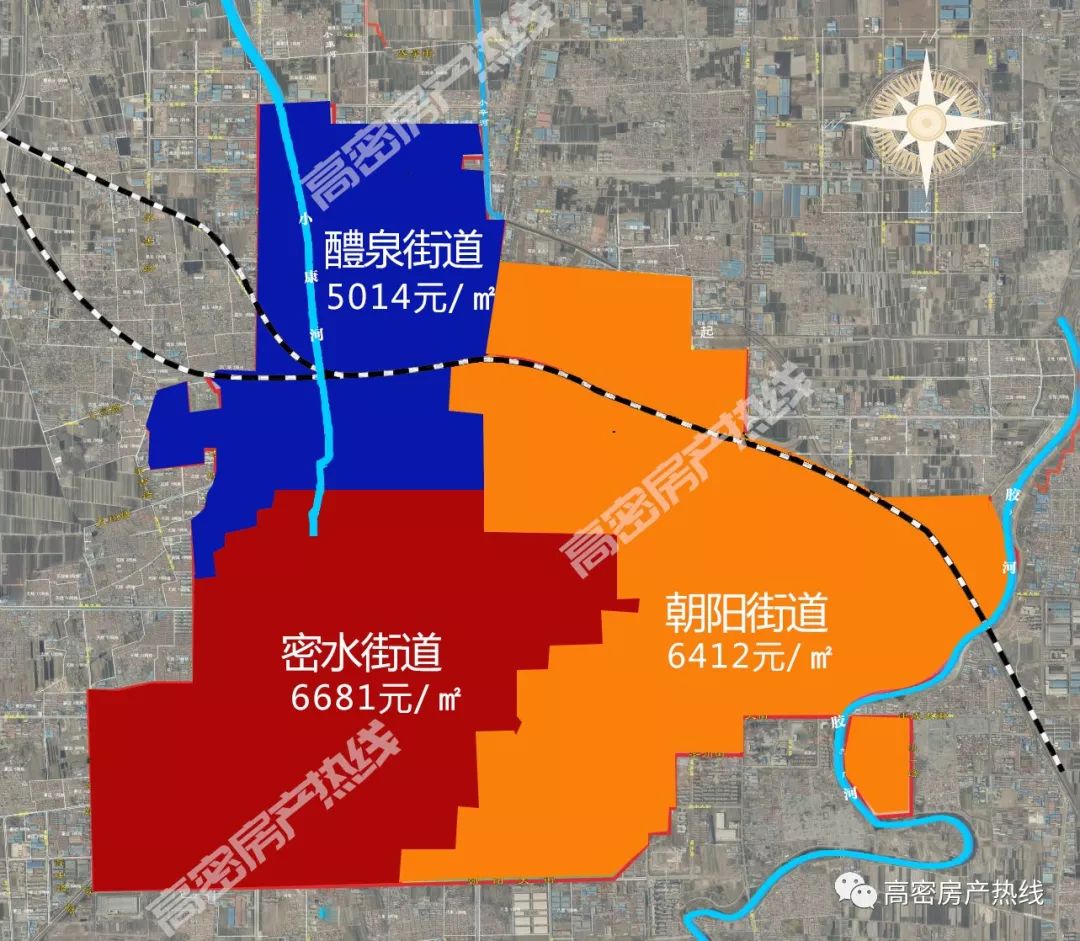 5%↑,同比上涨2.5%↑. 二,2019年10月份高密楼市区域房价分布 2019年