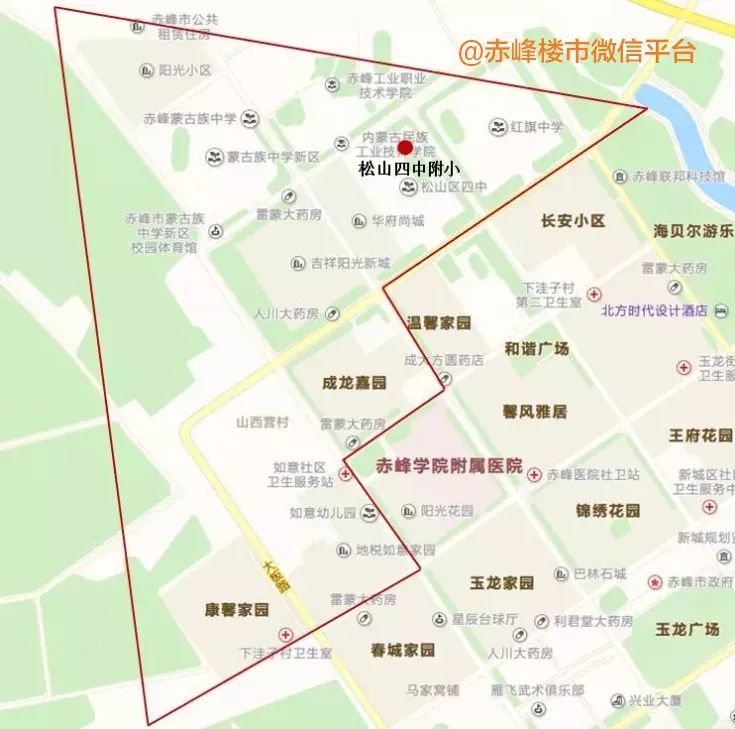 赤峰松山区最精细学区地图出炉,哪些小区能进公立学校?