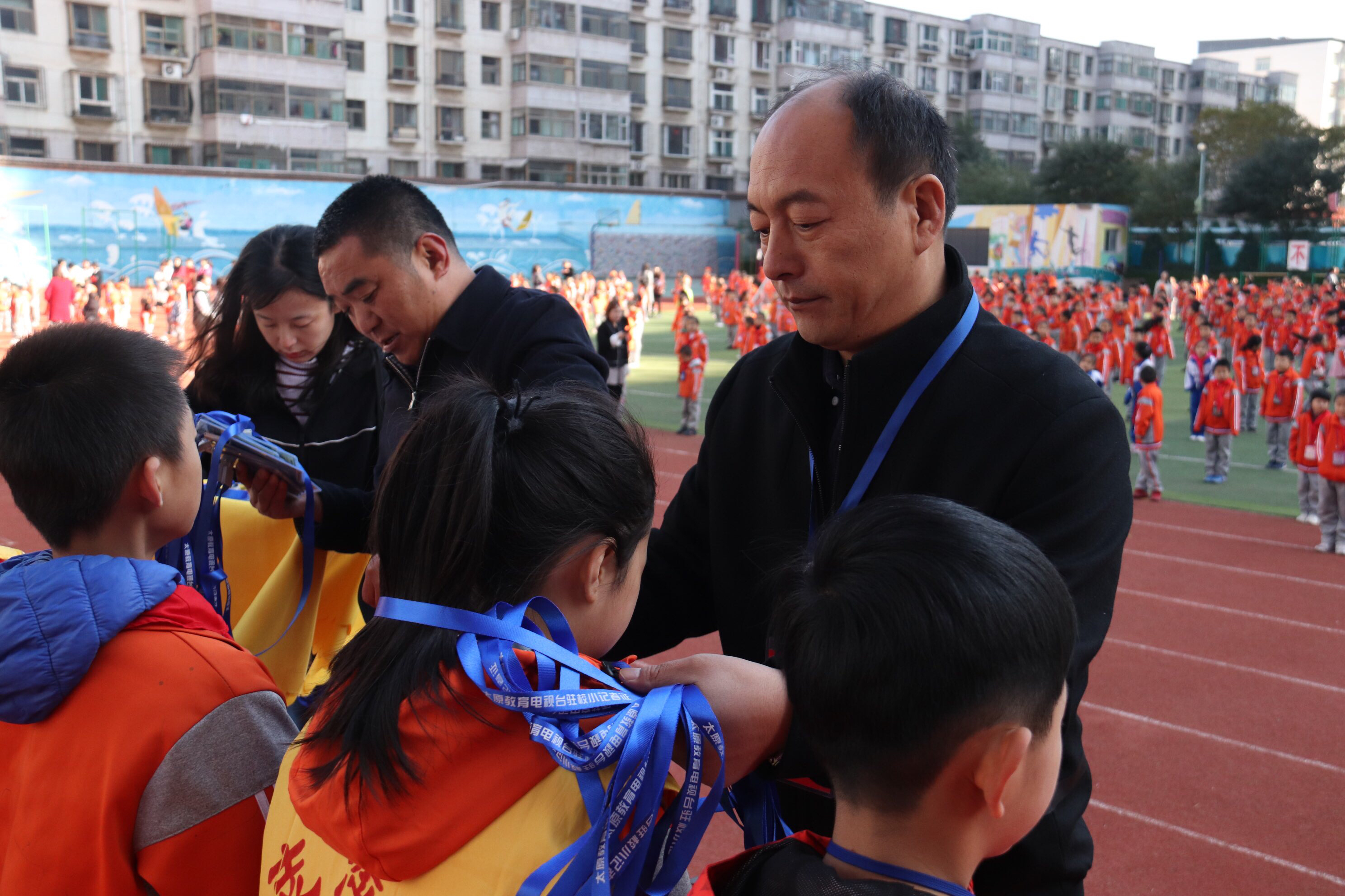 太原教育电视台小记者站挂牌仪式小店区育杰小学站