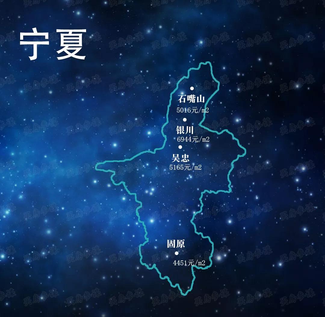 2019年10月全国各省热点城市房价地图!