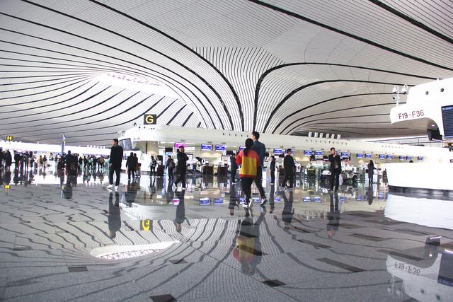 航站楼内部大厅 如腾飞的凤凰,北京大兴国际机场