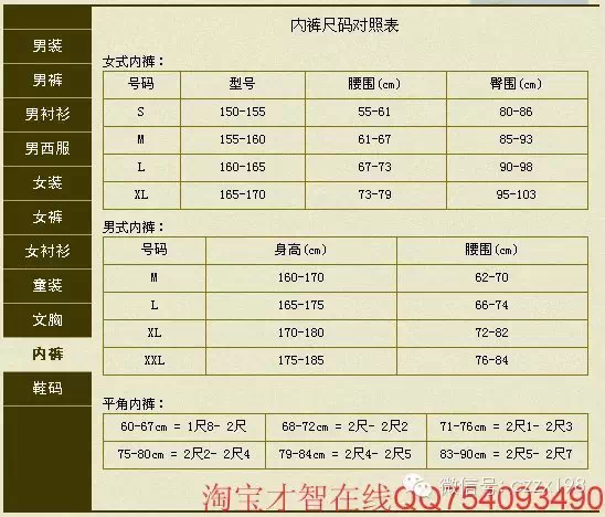内衣标准尺码_内衣尺码标准对照表