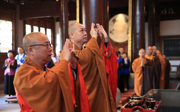 宁波七塔禅寺举行纪念慈云遵式大师诞辰1055年上供法会