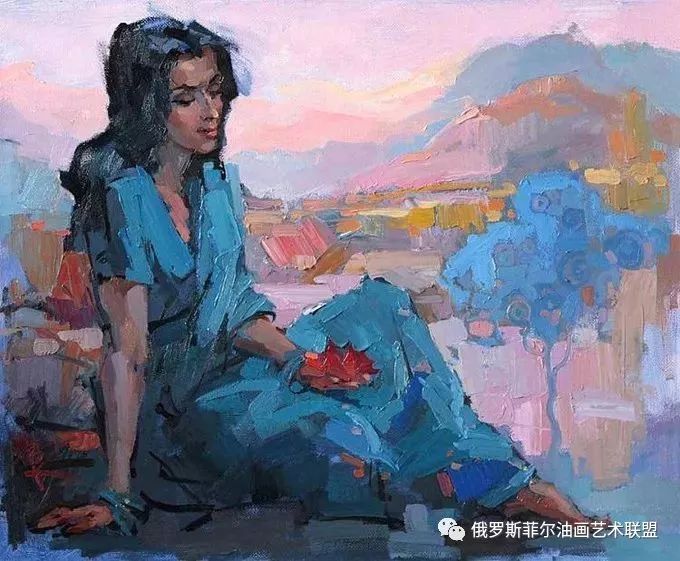 俄罗斯画家斯拉瓦科罗伦科夫女性人物油画作品欣赏