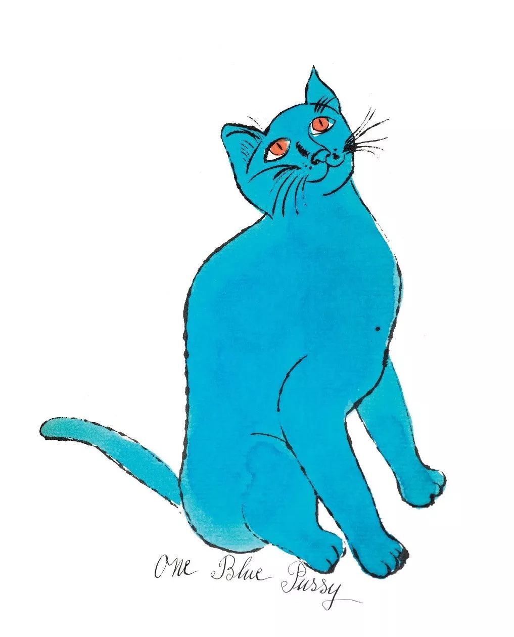 安迪·沃霍尔(andy warhol《一只小蓝猫(one blue pussy)