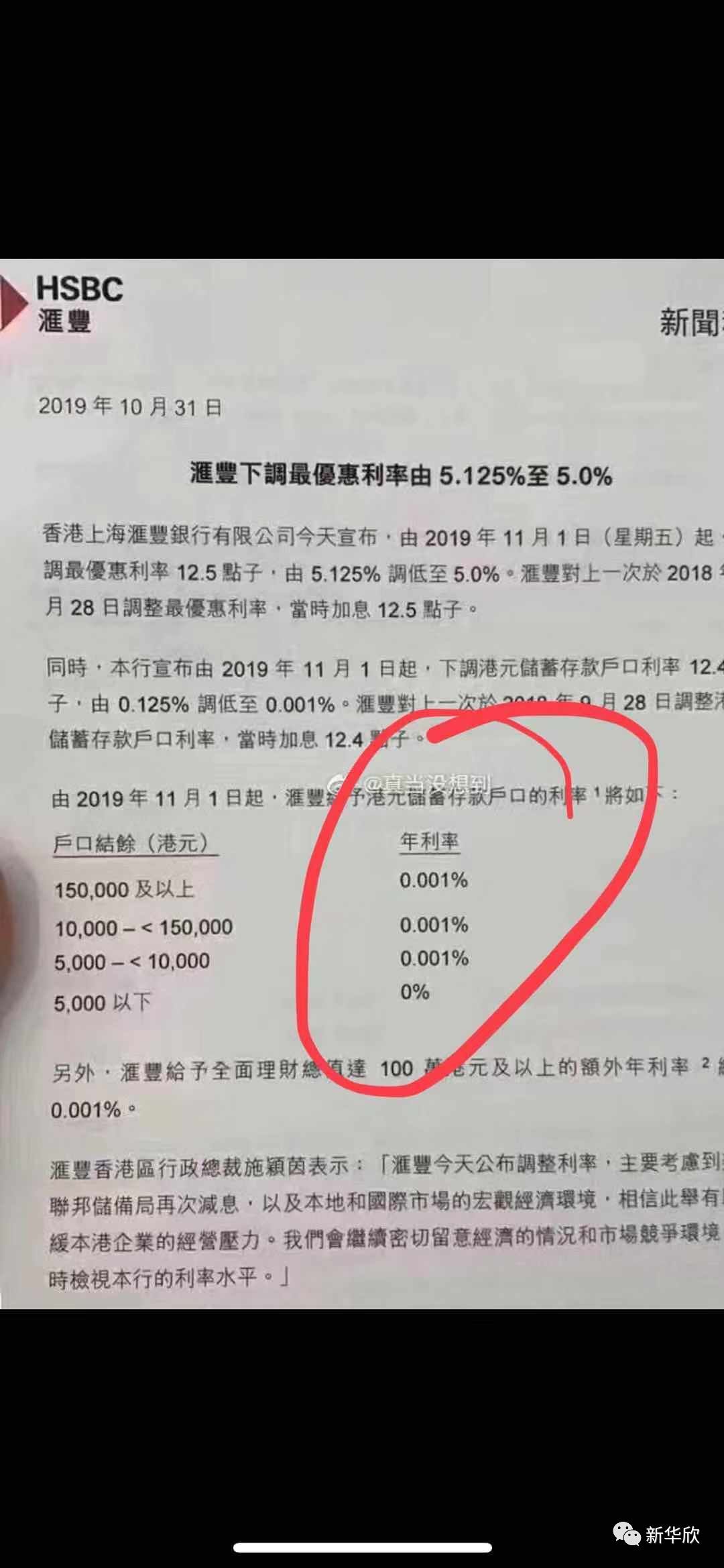 汇丰银行宣布存款零利率！（国内储户珍惜吧）_搜狐网