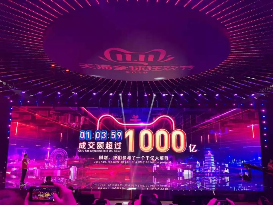 96秒100亿!1小时3分59秒1000亿!双十一天猫成